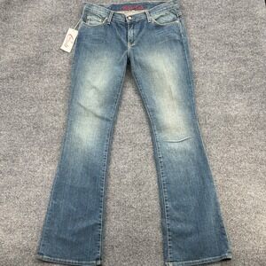 Blue Cult Bootcut Jeans Womens 31 Blue Low Rise Distressed USA Y2K Vintage 90s